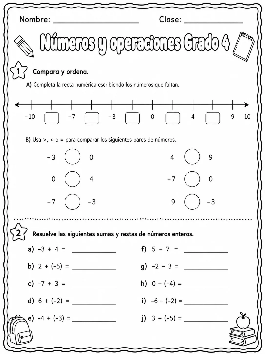 4.º grado - números y conteo - Paquete de fichas - Conjunto 2