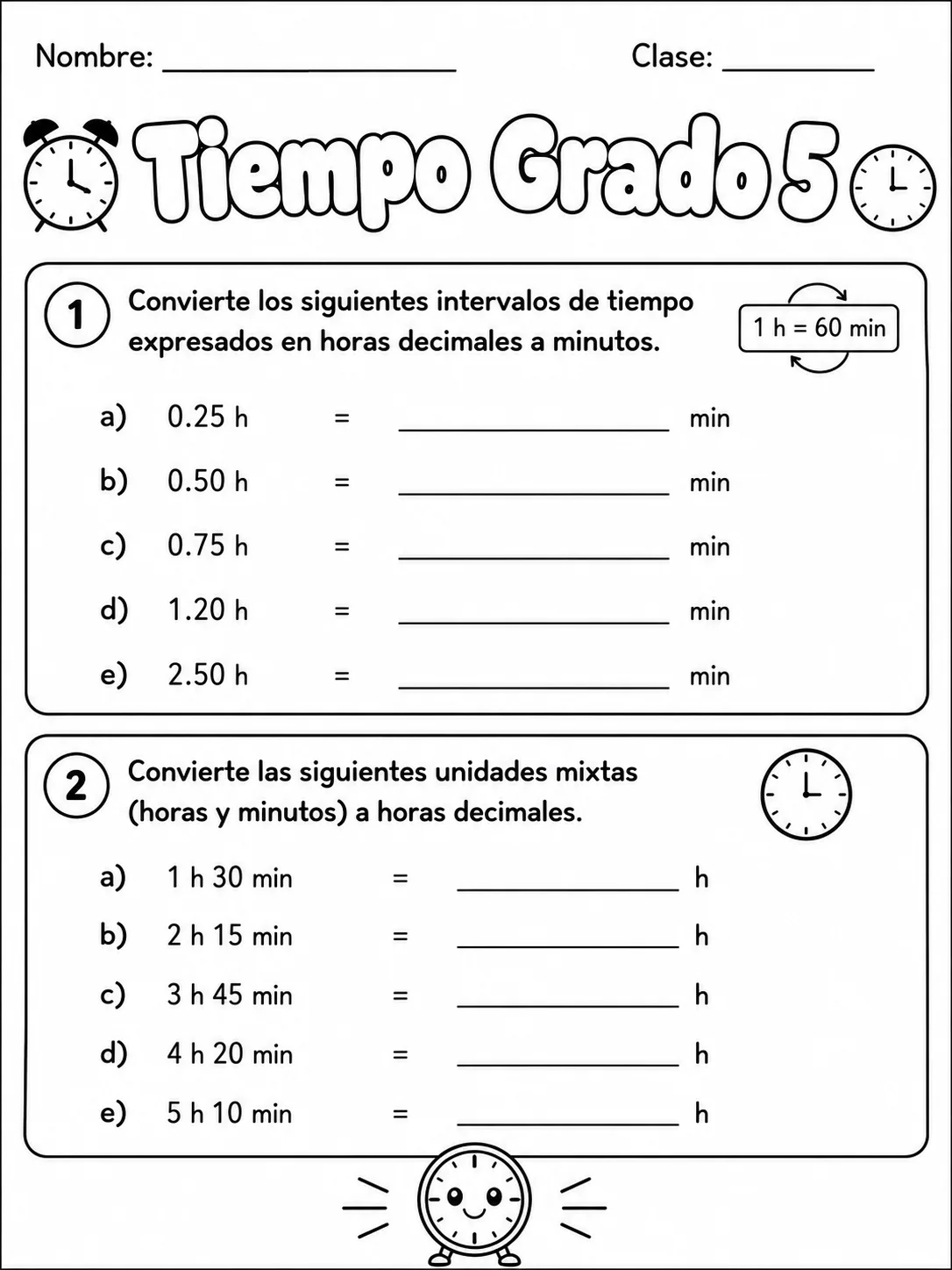 5.º grado - repaso de matemáticas - Paquete de fichas - Conjunto 2