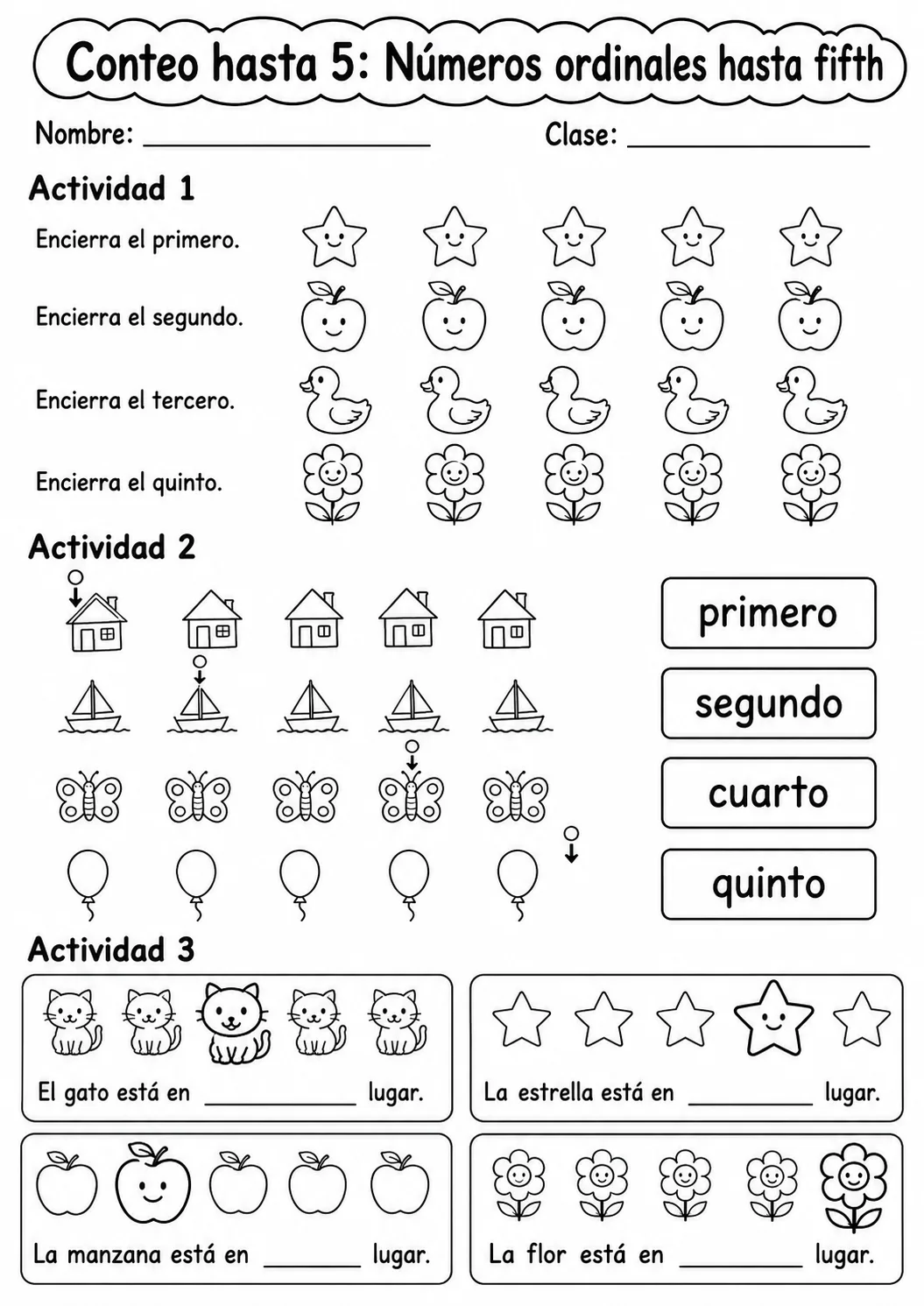 Números y conteo hasta 7 - paquete de fichas de matemáticas