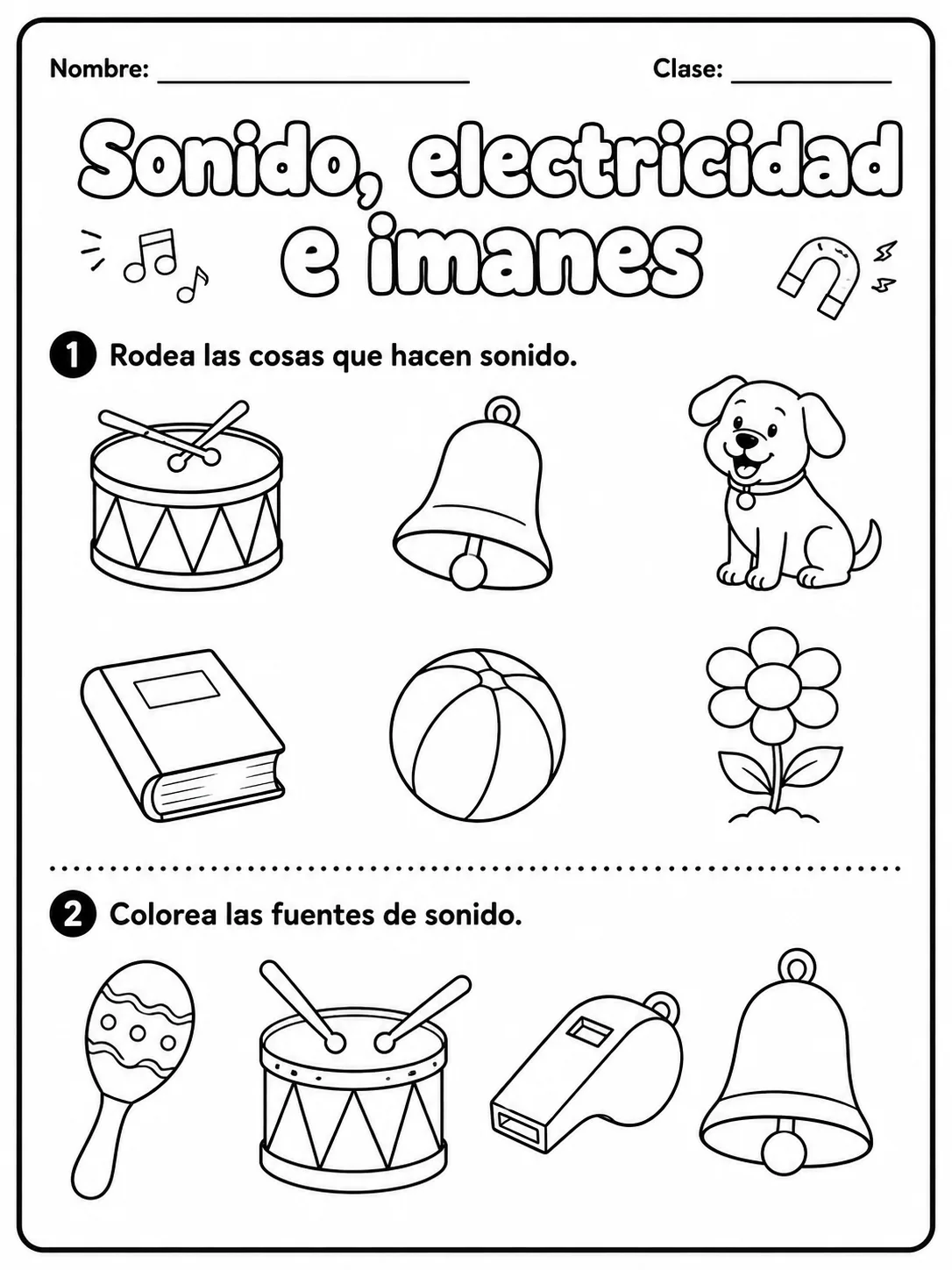 3.º grado - ciencias físicas - Paquete de fichas - Conjunto 5