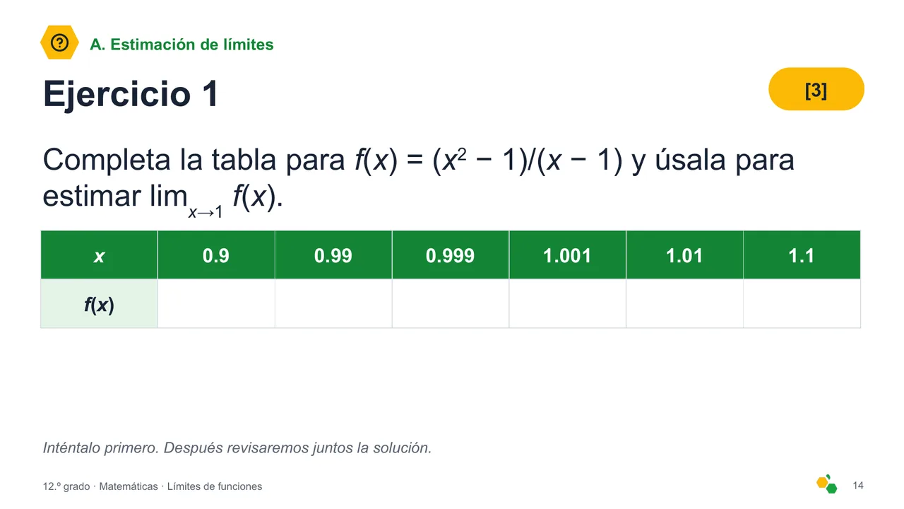 Límites de funciones — Diapositiva 16