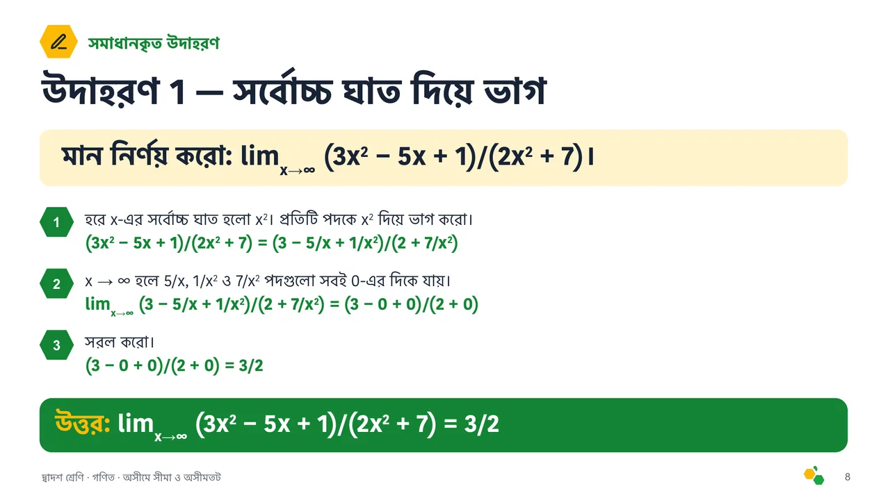 অসীমে সীমা ও অসীমতট — স্লাইড 9