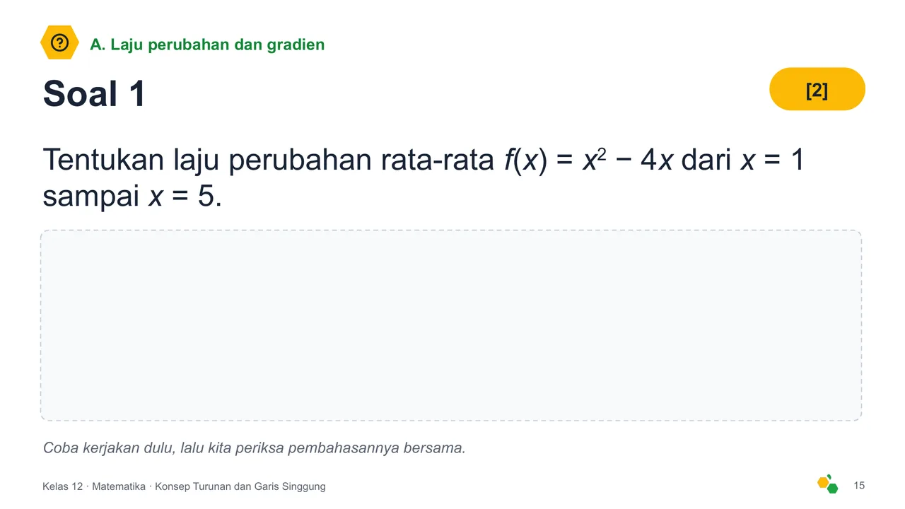 Konsep Turunan dan Garis Singgung — Slide ke-17