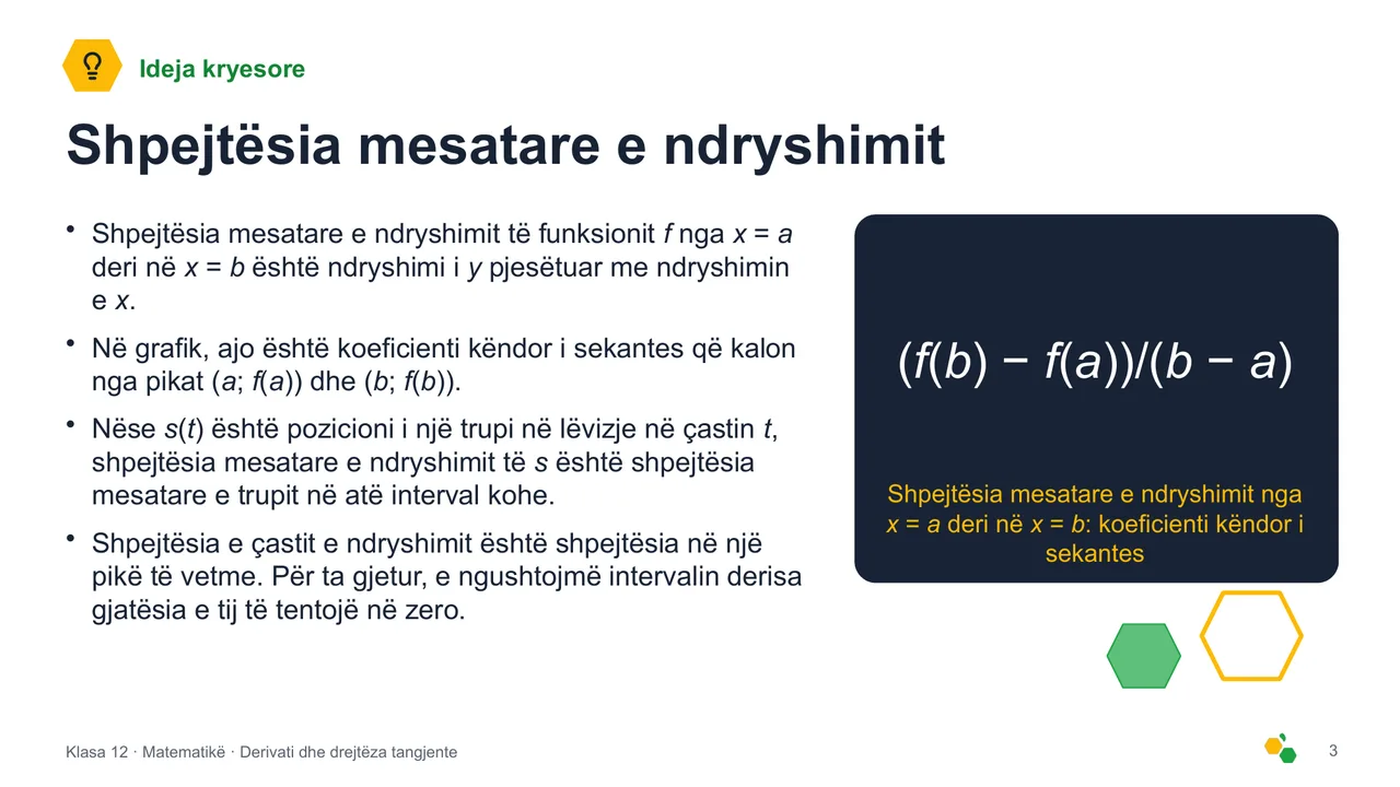 Derivati dhe drejtëza tangjente — Slajdi 4