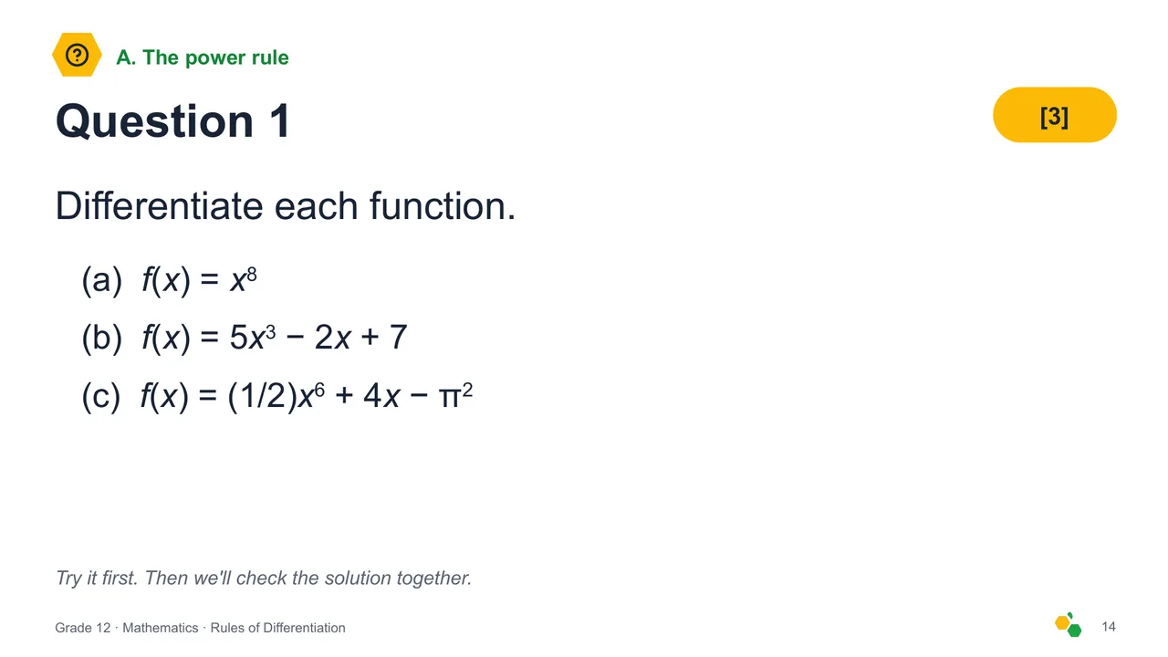 Rules of Differentiation — Slide 16