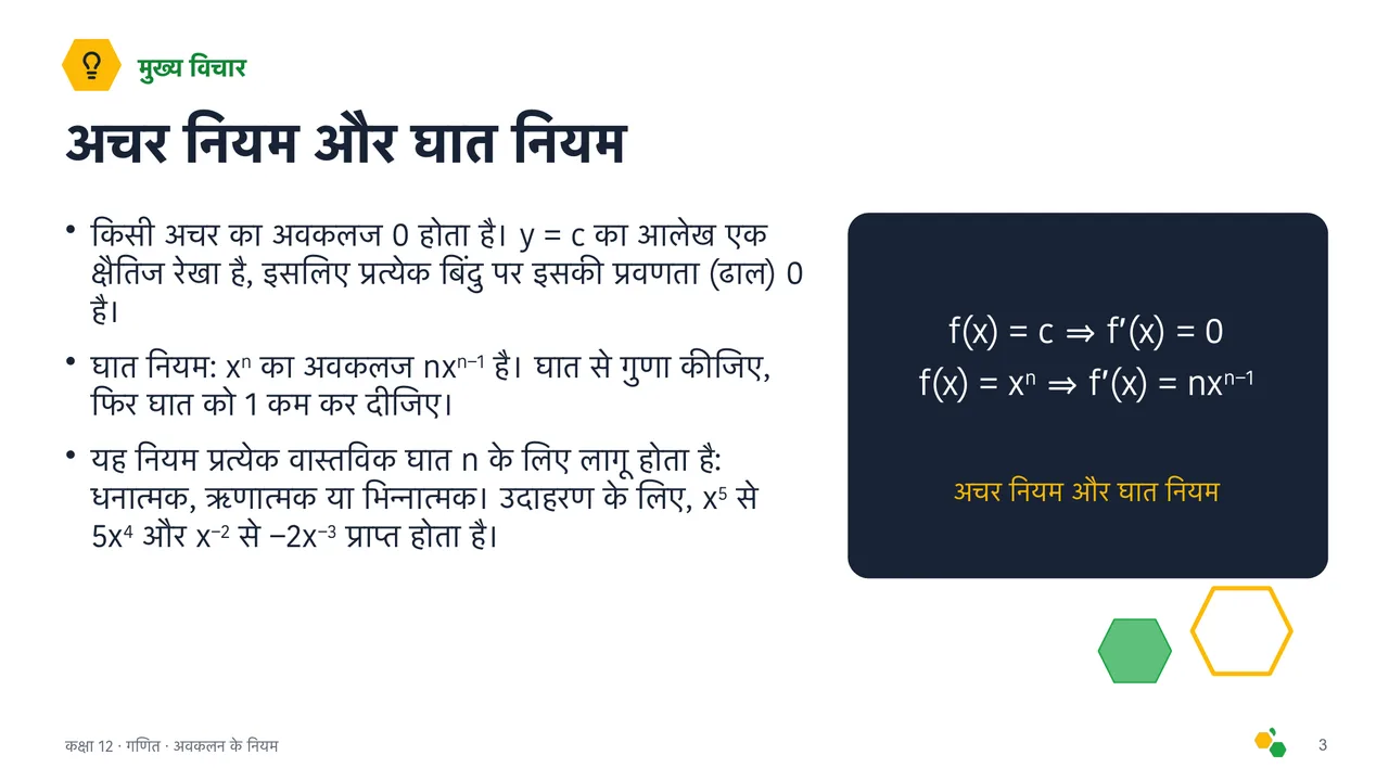 अवकलन के नियम — स्लाइड 4