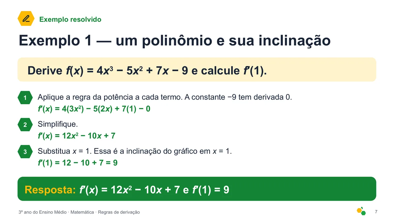 Regras de derivação — Slide 8