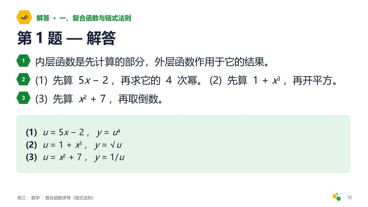 复合函数求导(链式法则) — 第 17 页幻灯片