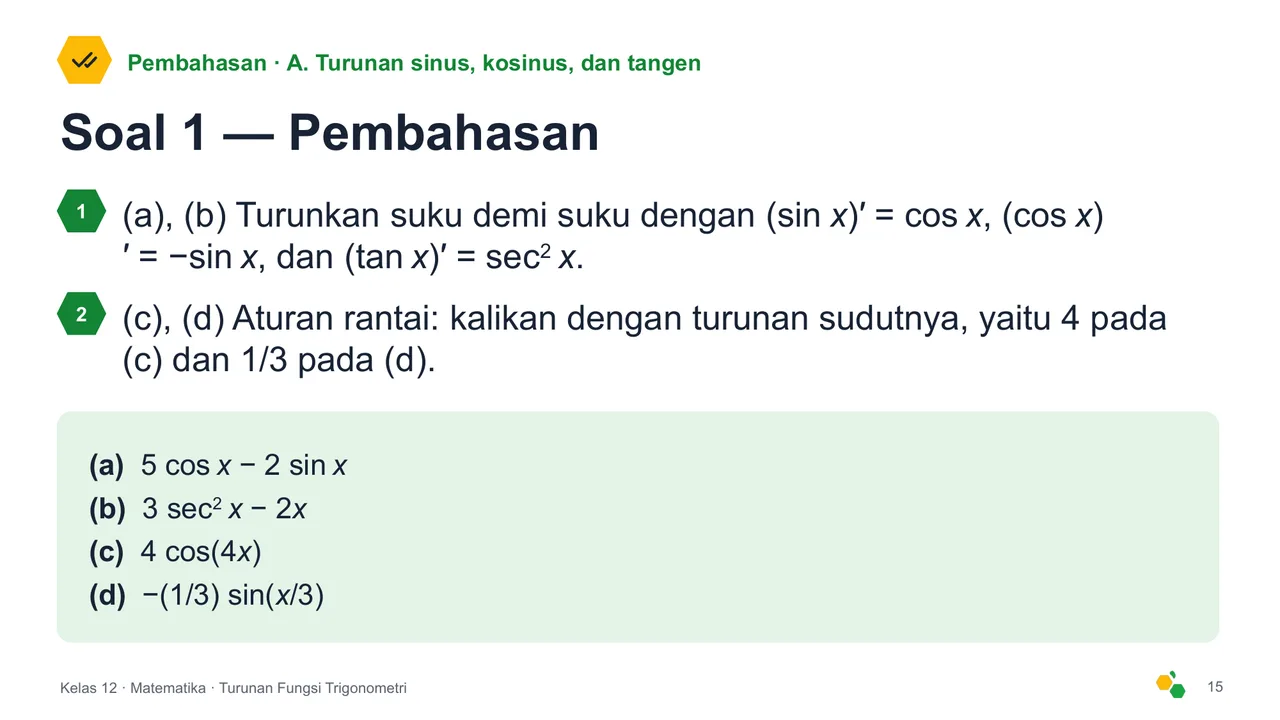 Turunan Fungsi Trigonometri — Slide ke-17