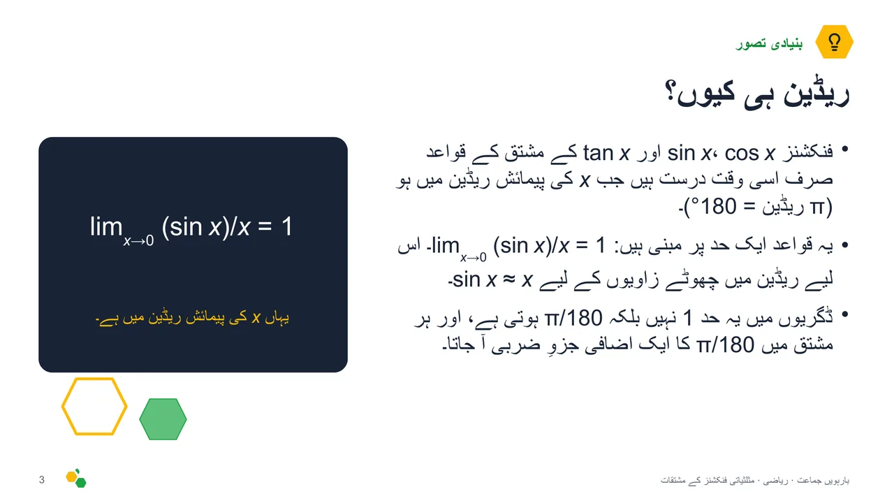 مثلثیاتی فنکشنز کے مشتقات — سلائیڈ 4