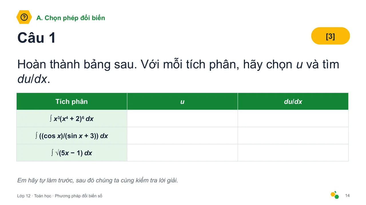 Phương pháp đổi biến số — Trang chiếu 16