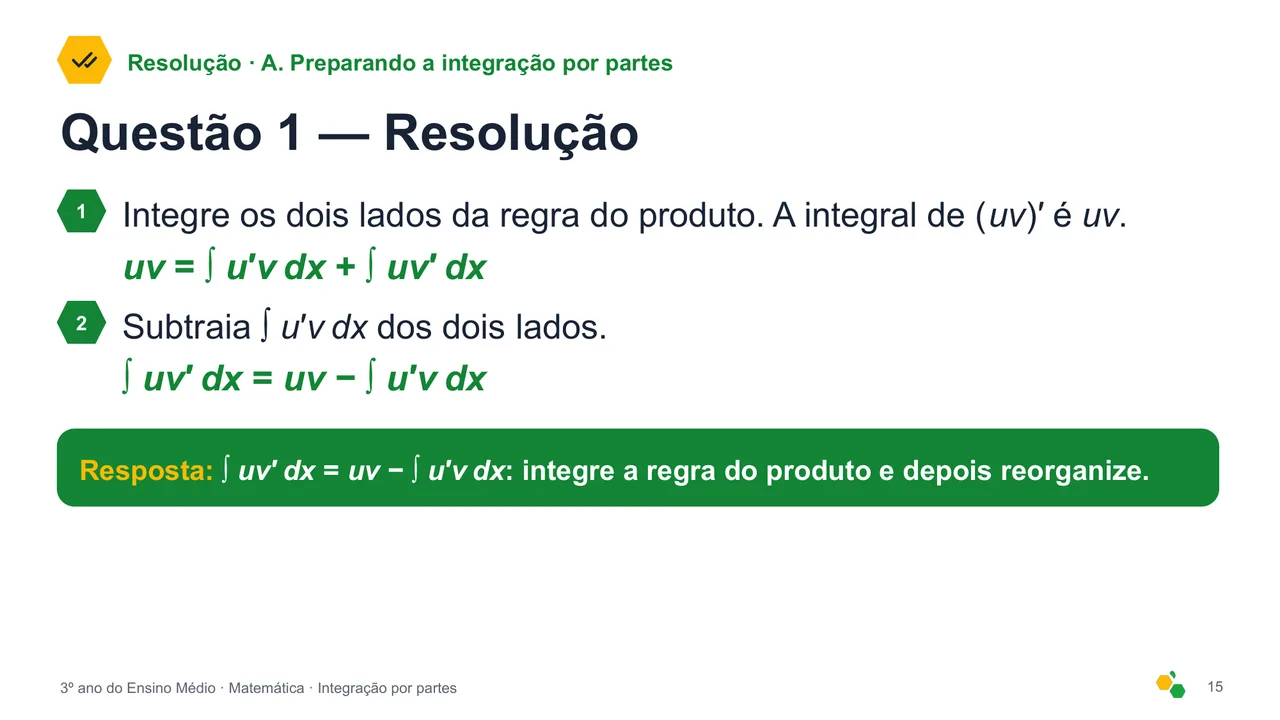 Integração por partes — Slide 17