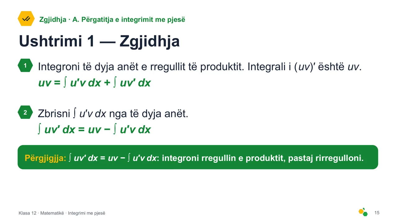 Integrimi me pjesë — Slajdi 17