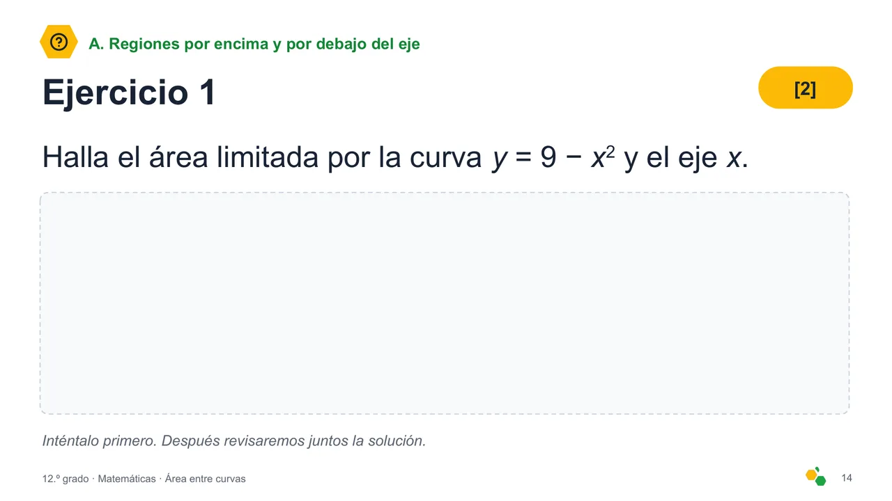 Área entre curvas — Diapositiva 16