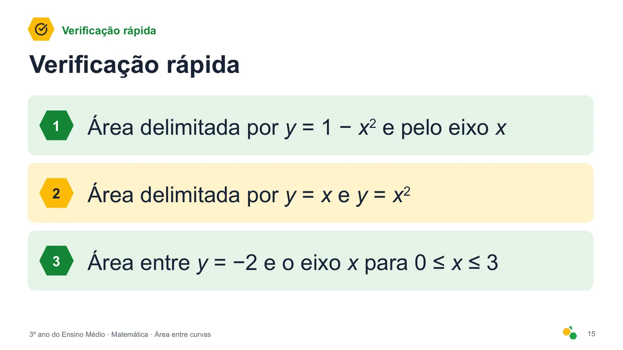 Área entre curvas — Slide 16