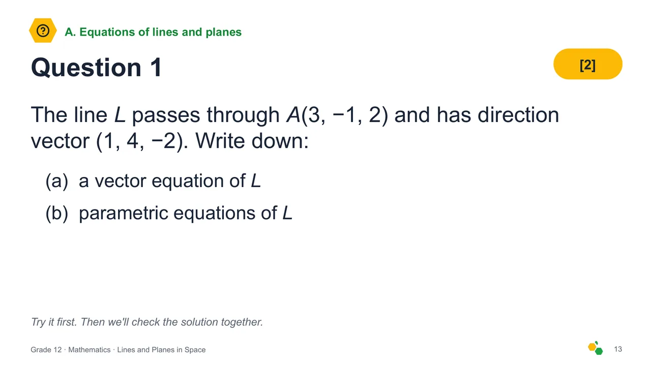 Lines and Planes in Space — Slide 15