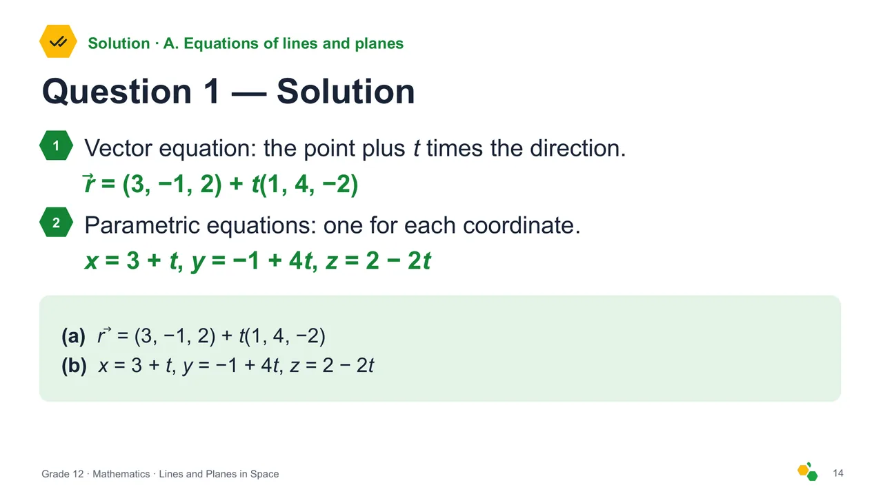 Lines and Planes in Space — Slide 16