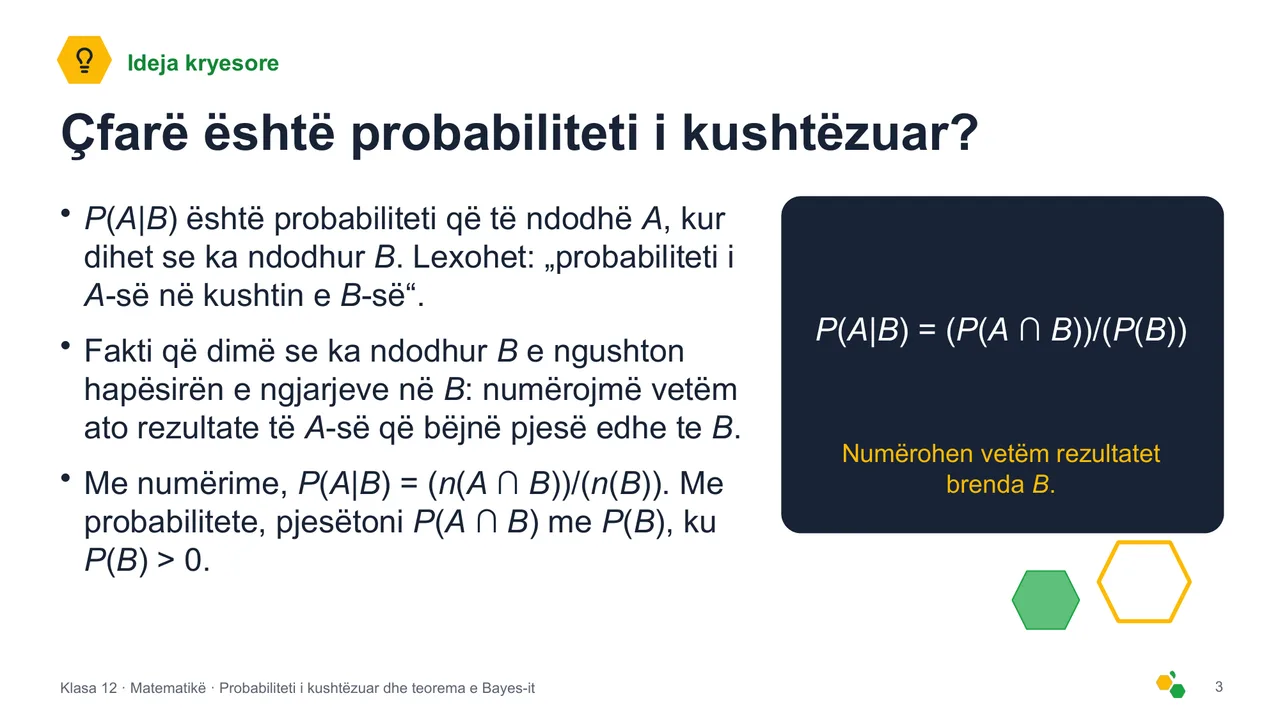Probabiliteti i kushtëzuar dhe teorema e Bayes-it — Slajdi 4