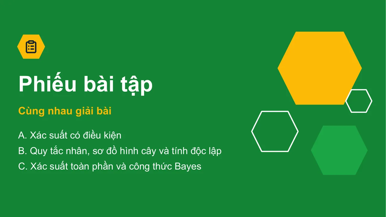 Xác suất có điều kiện và công thức Bayes — Trang chiếu 17