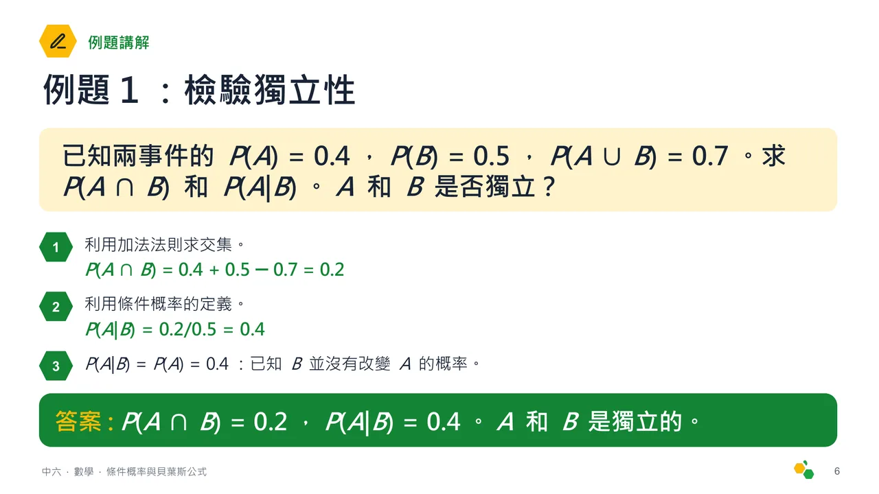 條件概率與貝葉斯公式 — 第 7 張投影片