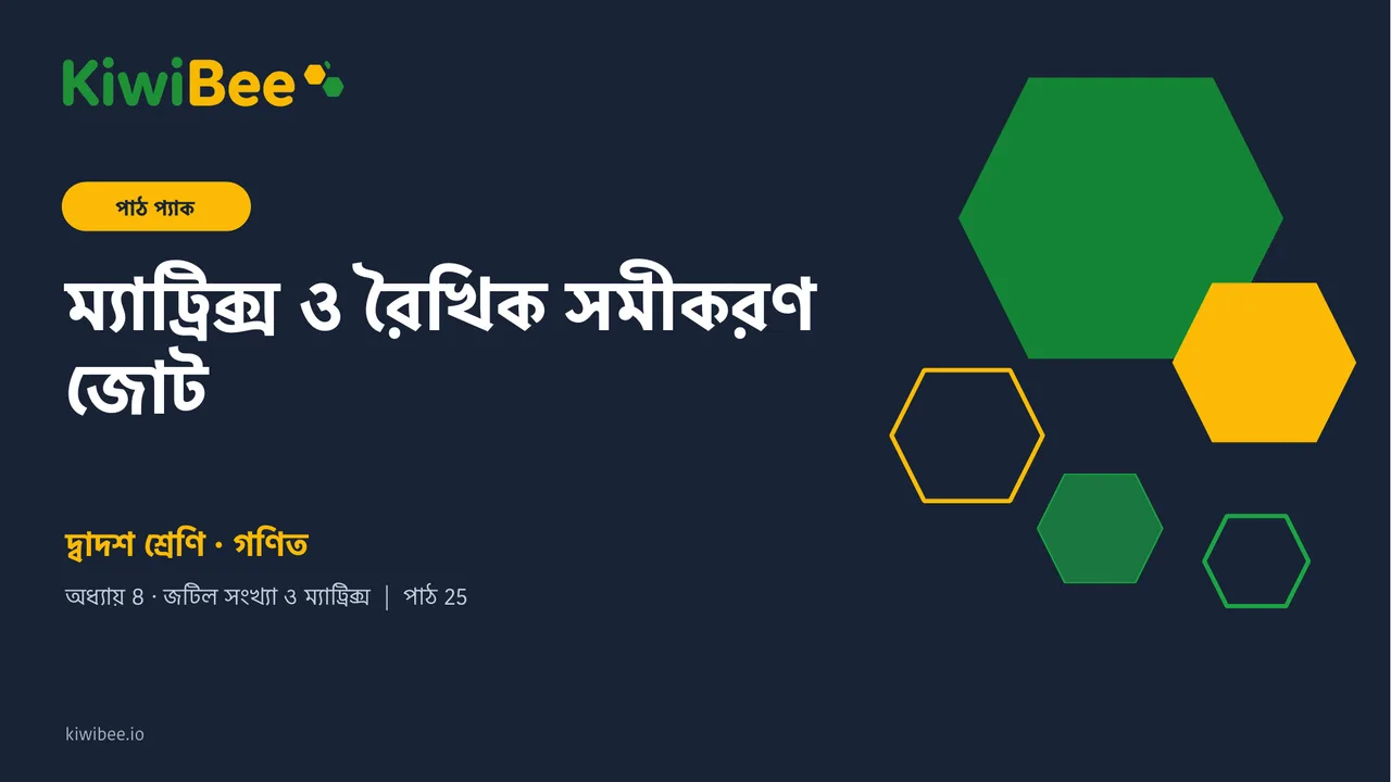 ম্যাট্রিক্স ও রৈখিক সমীকরণ জোট