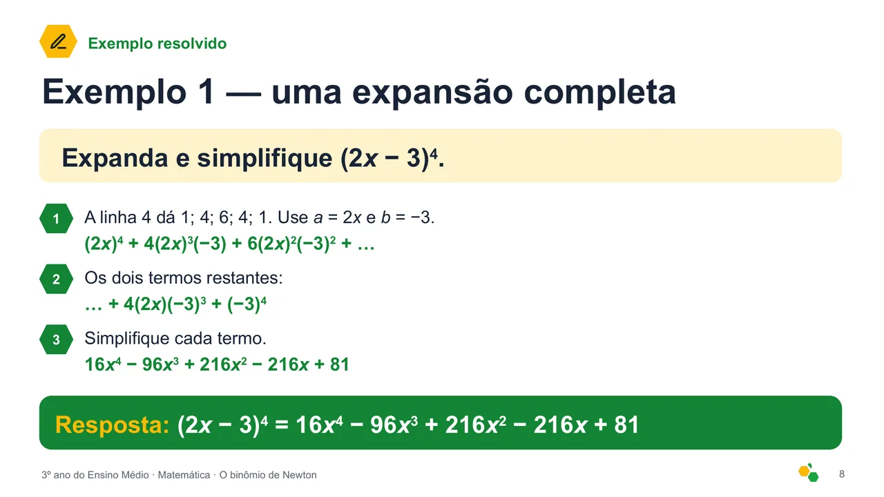 O binômio de Newton — Slide 9
