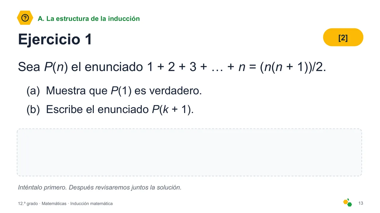 Inducción matemática — Diapositiva 15