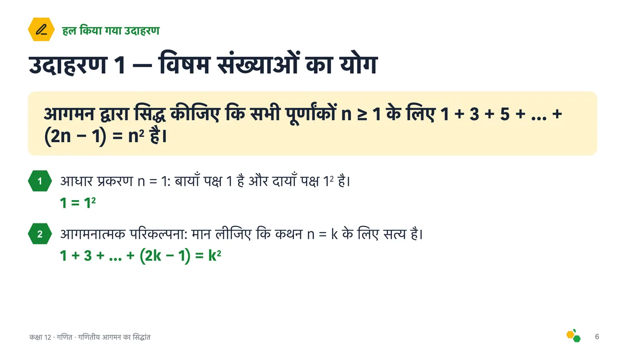गणितीय आगमन का सिद्धांत — स्लाइड 7