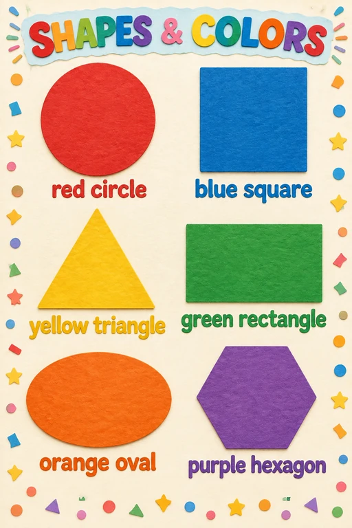 Cut-Paper Shapes and Colors Chart