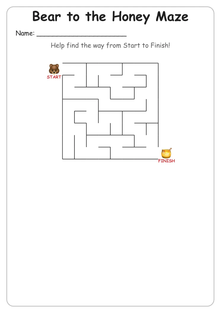 Bear to the Honey Maze (Kindergarten)