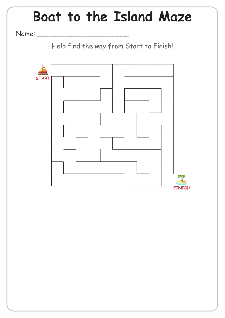 Boat to the Island Maze (Grade 1)