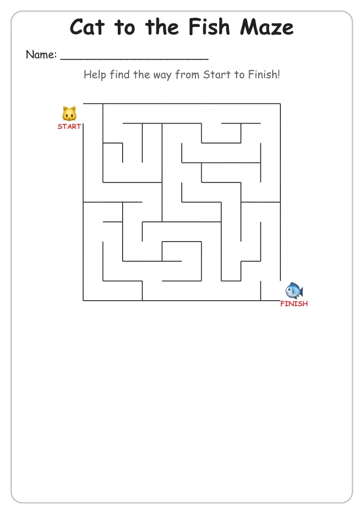 Cat to the Fish Maze (Grade 1)