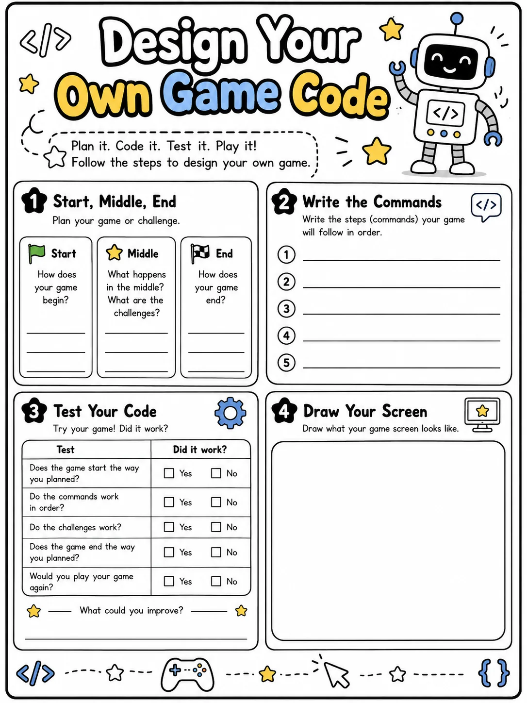 Design Your Own Game Code
