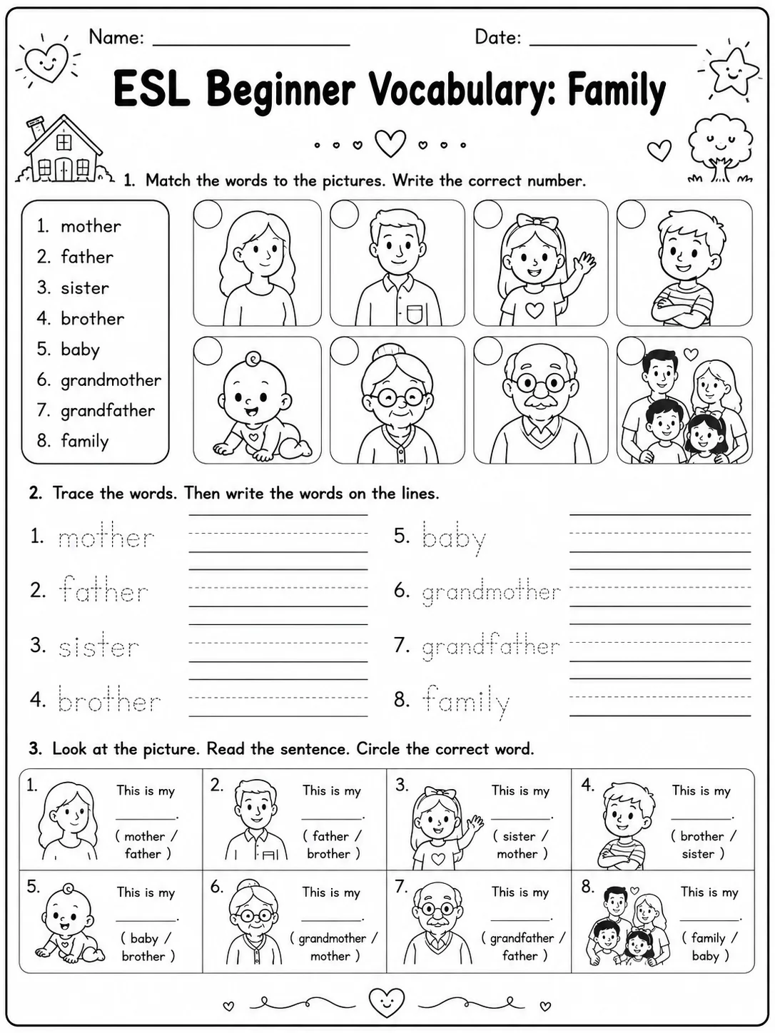 ESL Beginner Vocabulary: Family