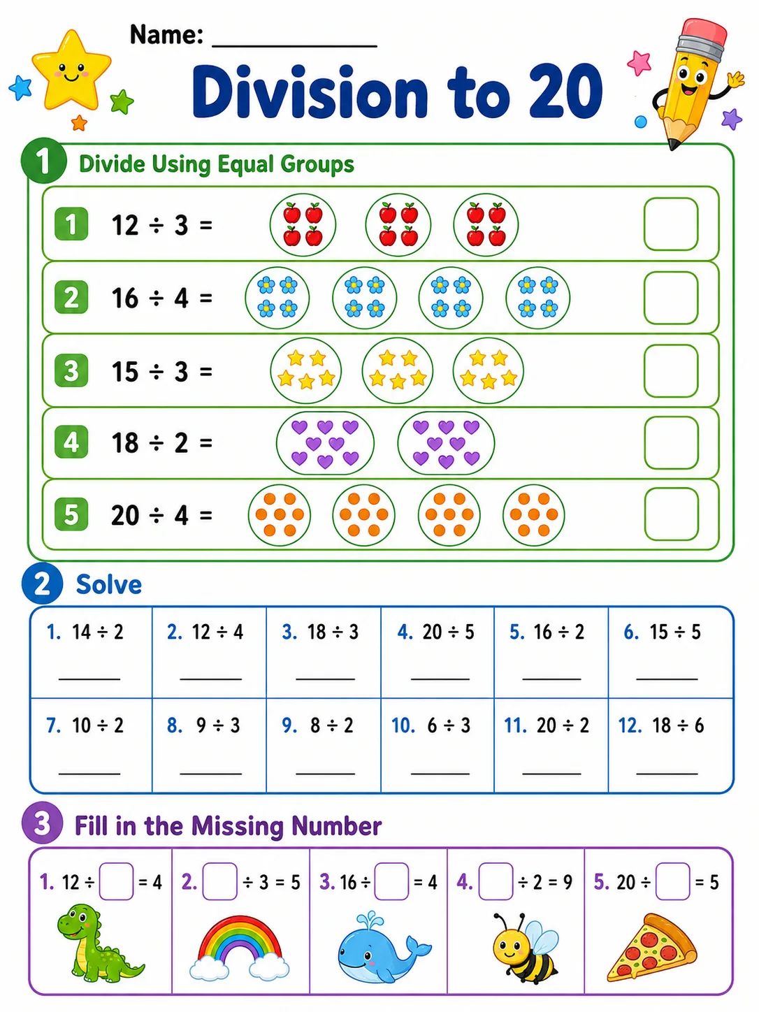 Division to 20