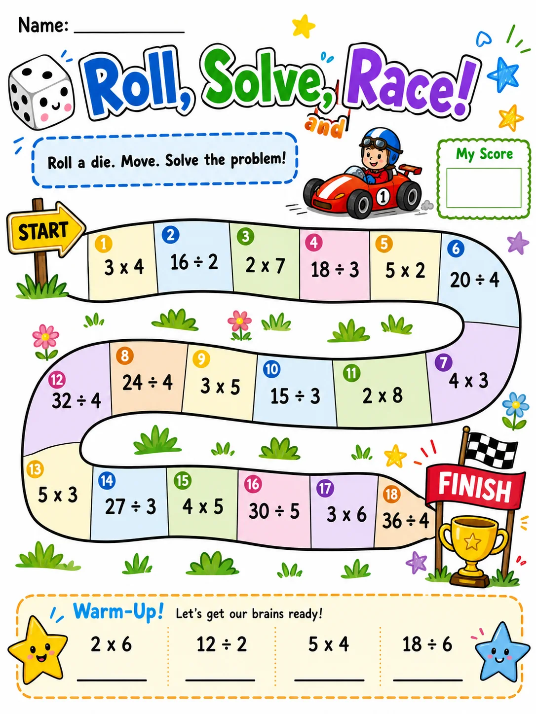 Roll, Solve, and Race! - Set 2