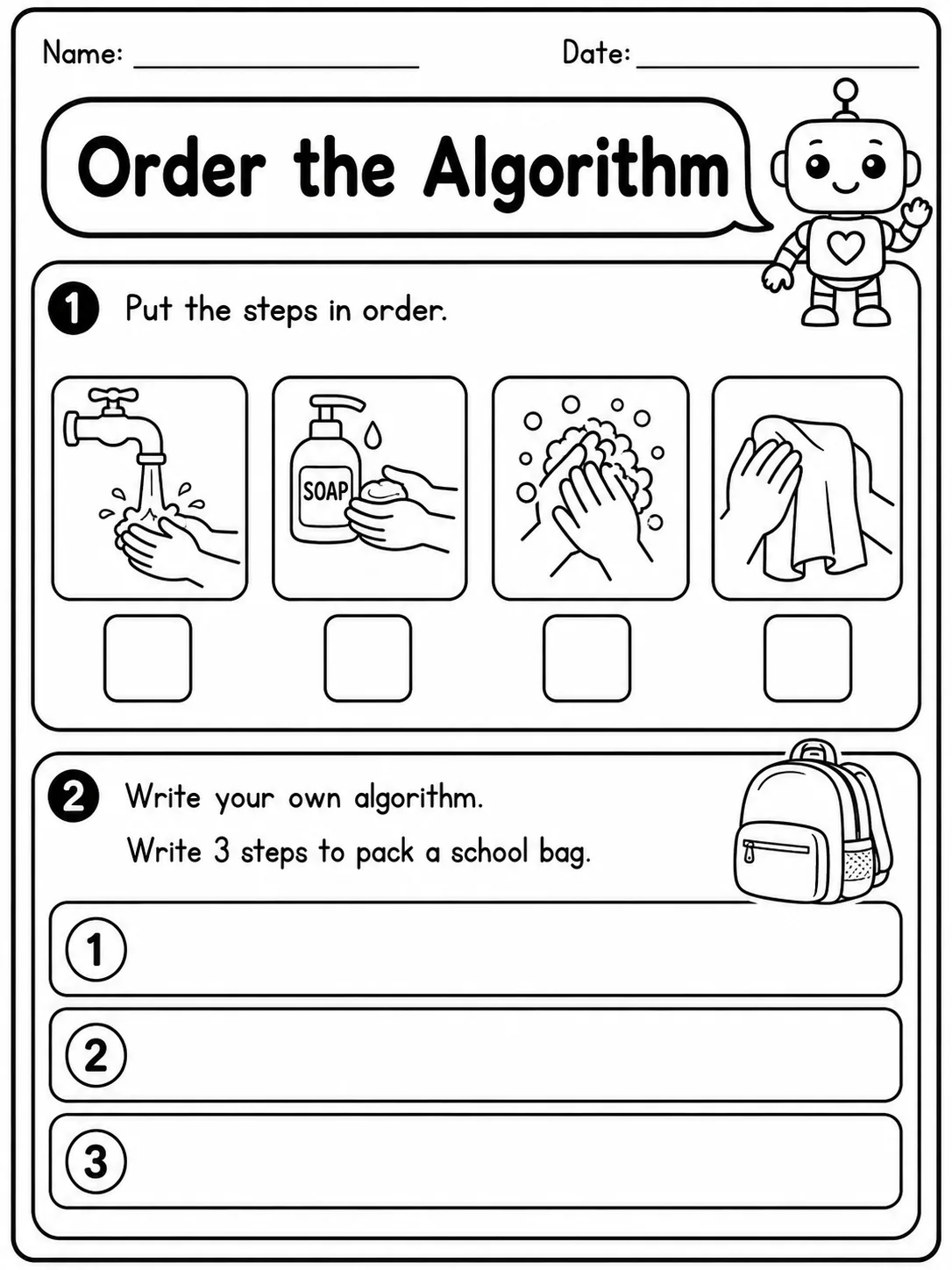 Order the Algorithm - Set 2