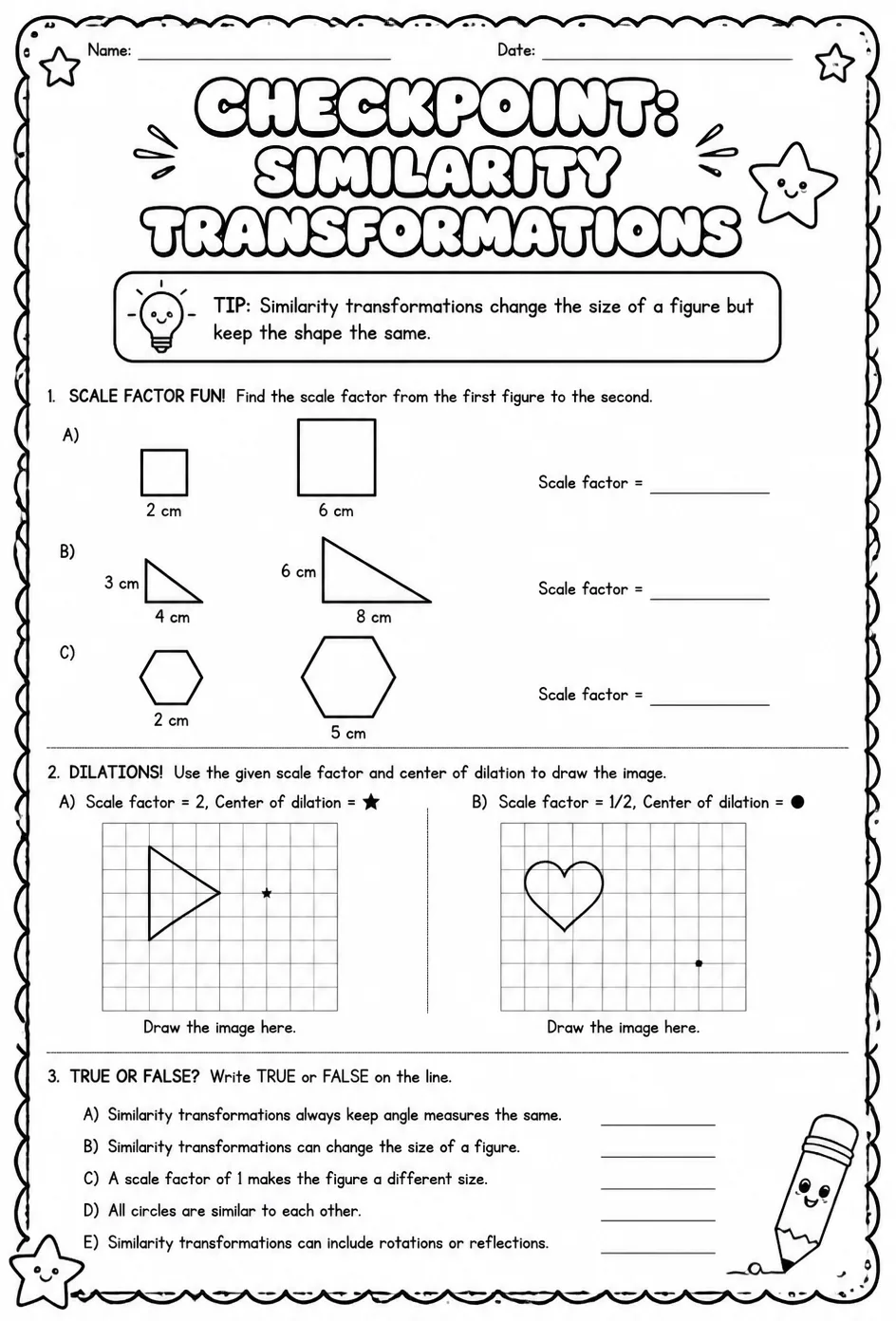 Checkpoint: Similarity transformations