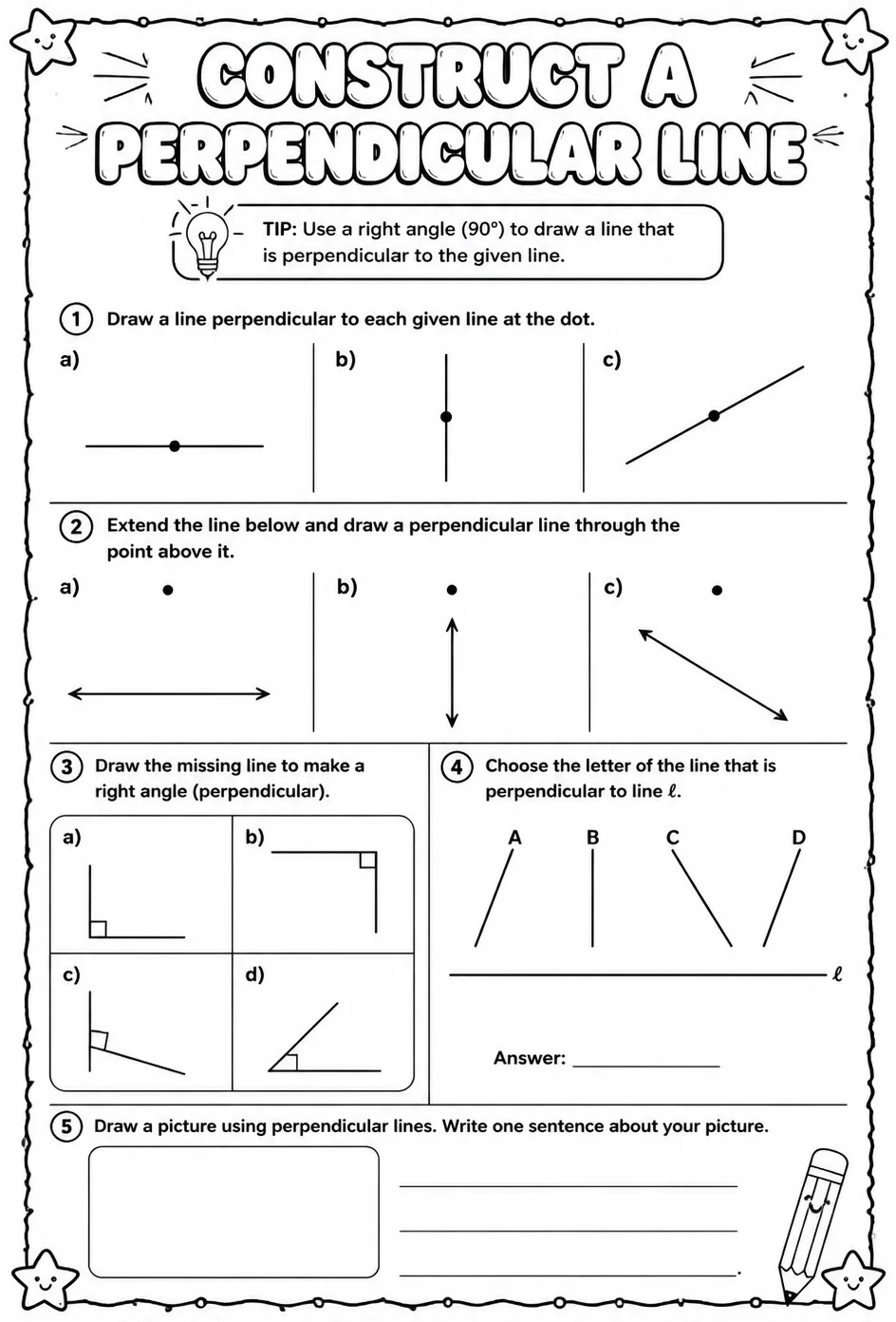 Construct a perpendicular line