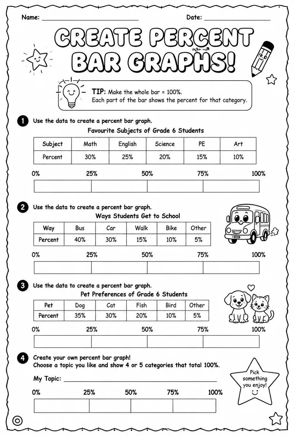 Create percent bar graphs