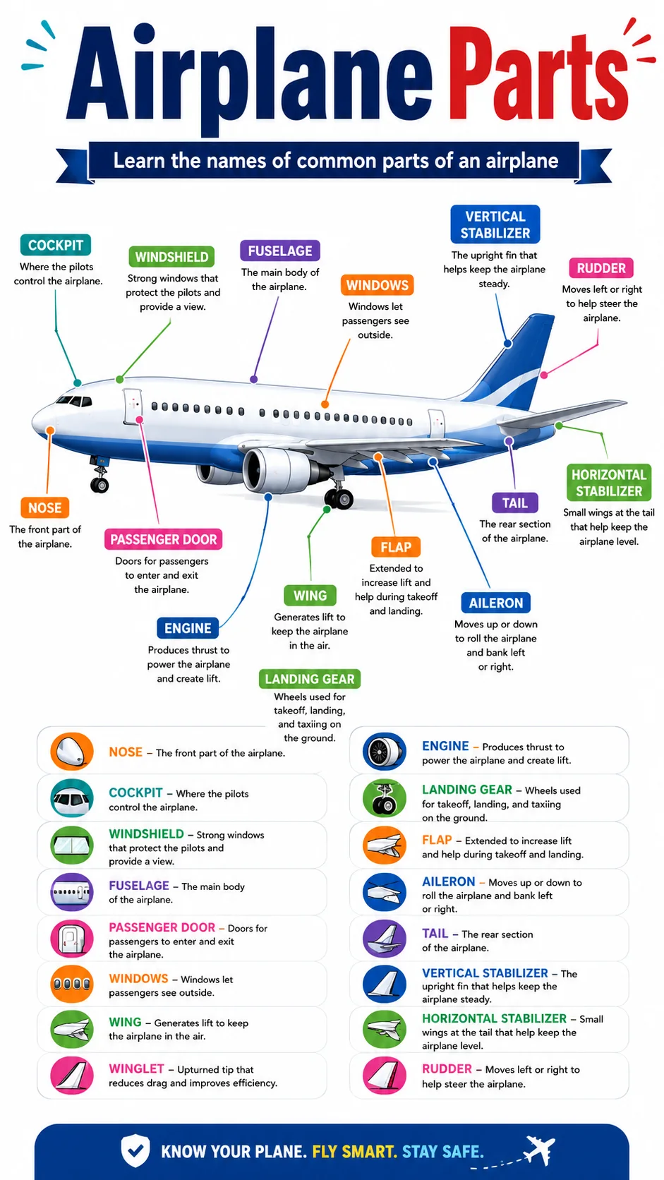 Airplane Parts Infographic