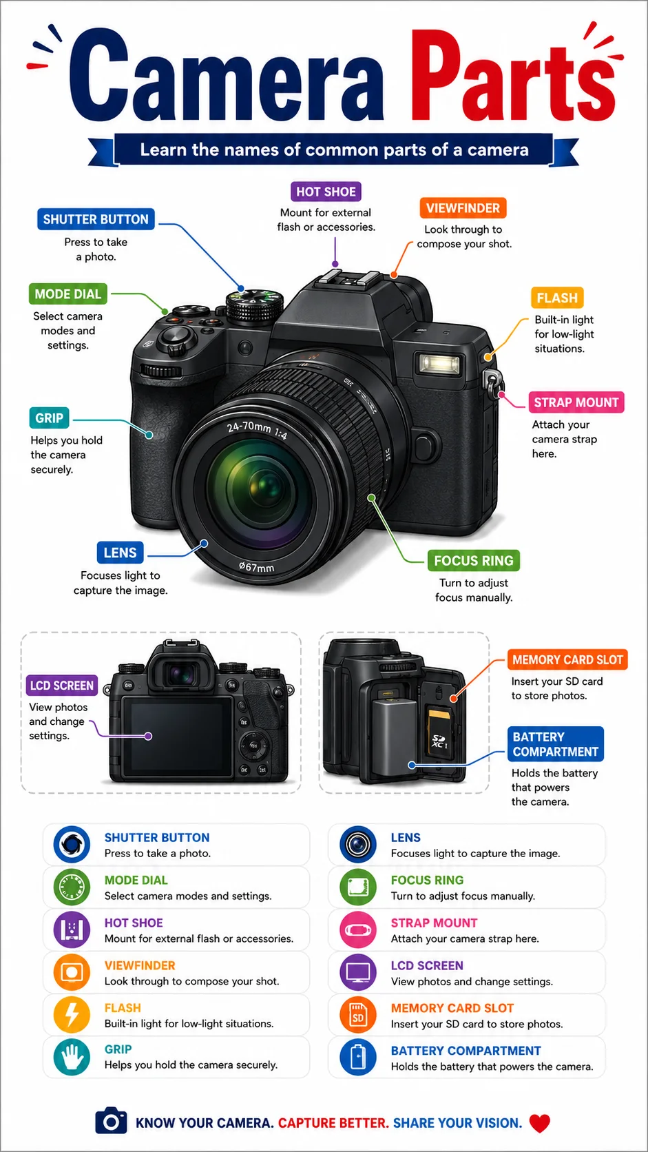 Camera Parts Infographic