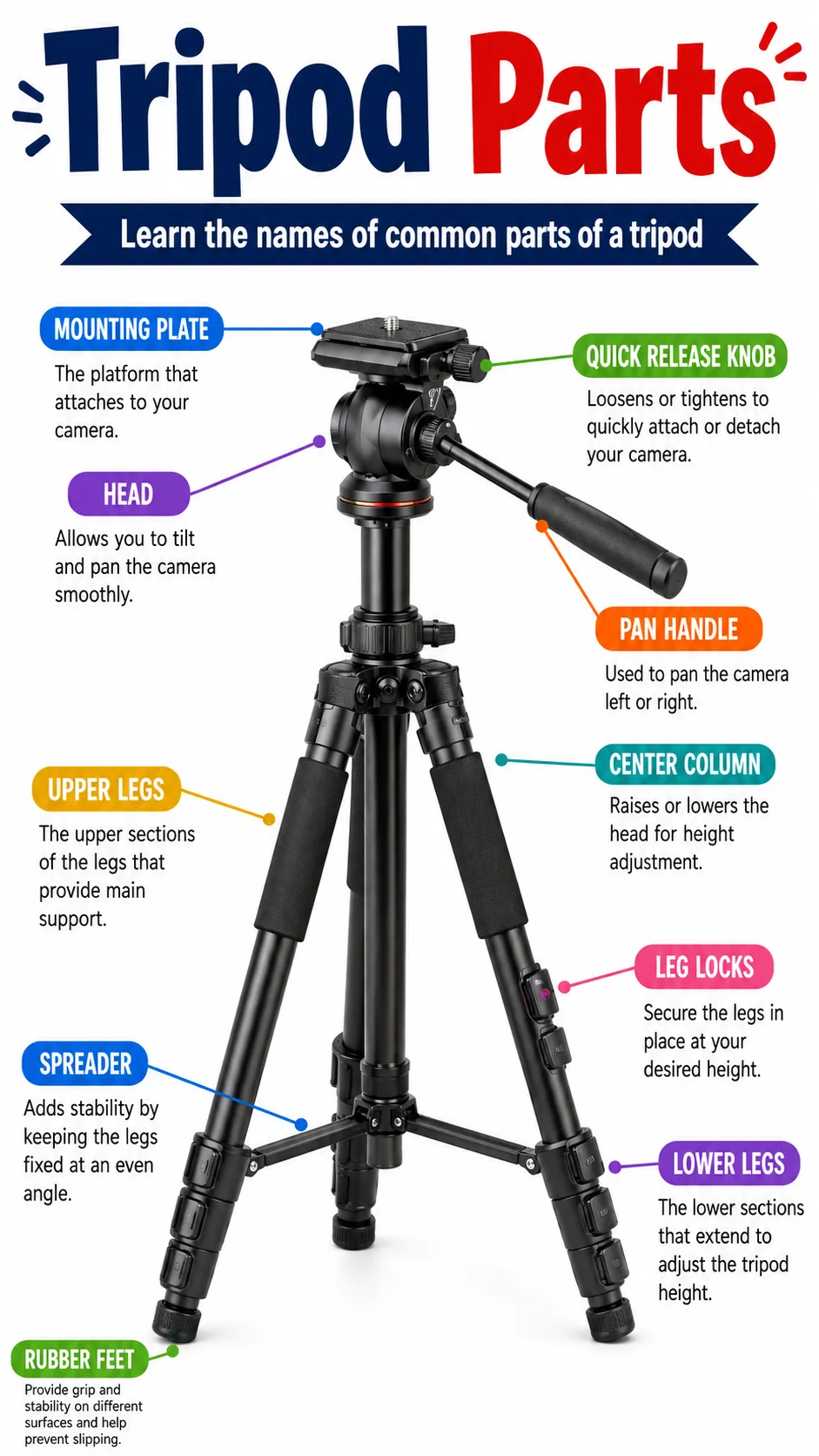 Tripod Parts Infographic