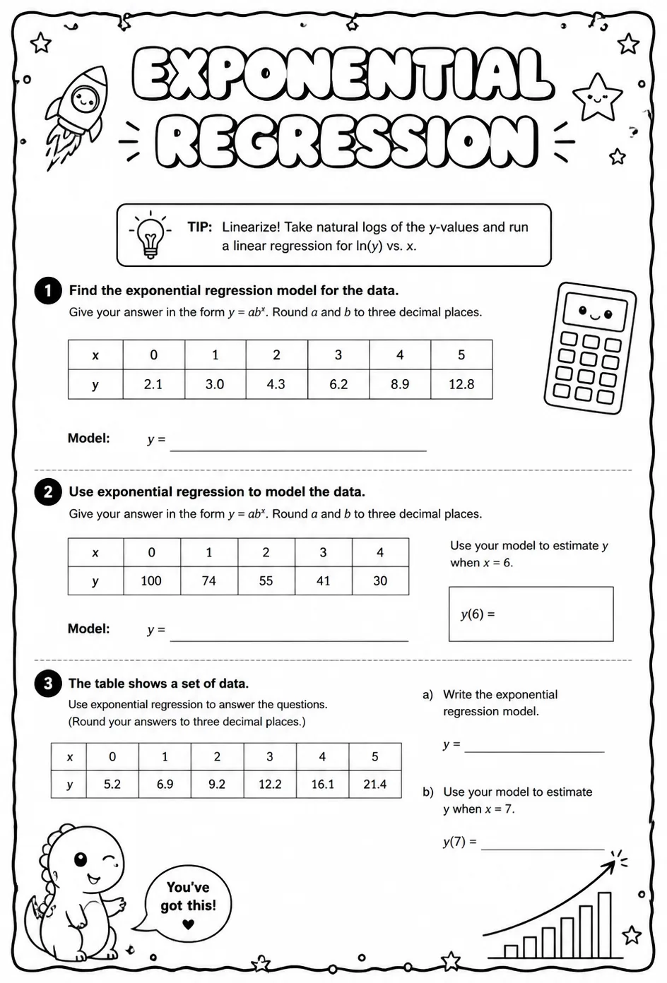 Exponential regression