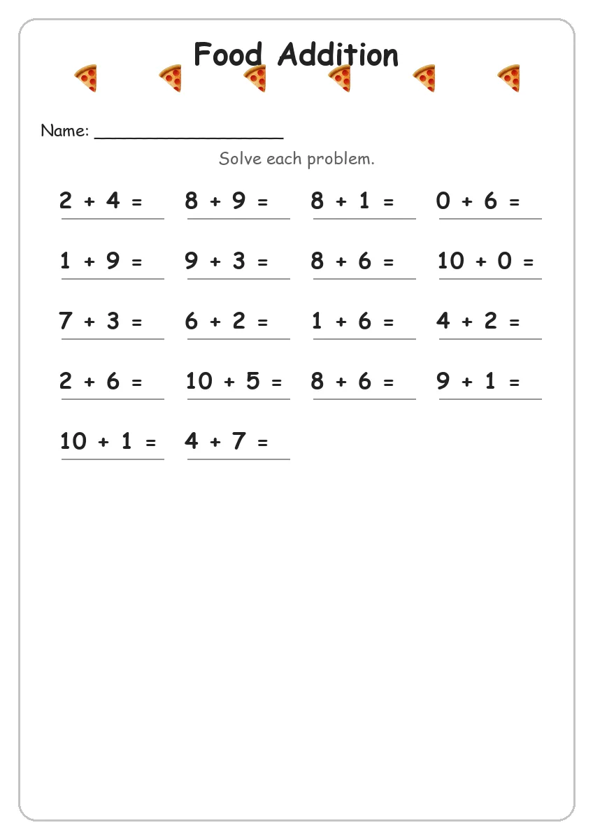 Food Addition (Grade 1)