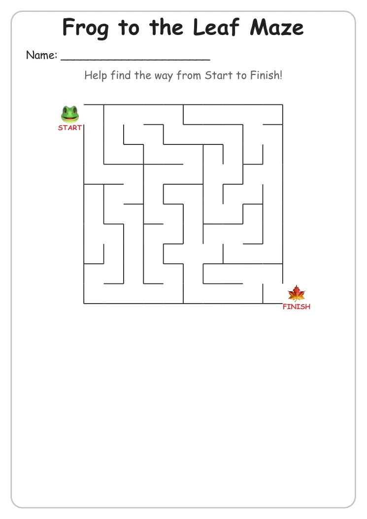Frog to the Leaf Maze (Grade 1)