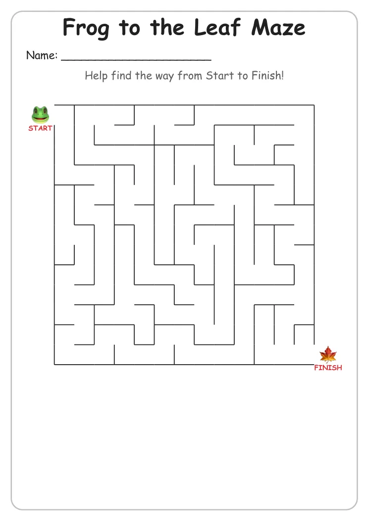 Frog to the Leaf Maze (Grade 2)