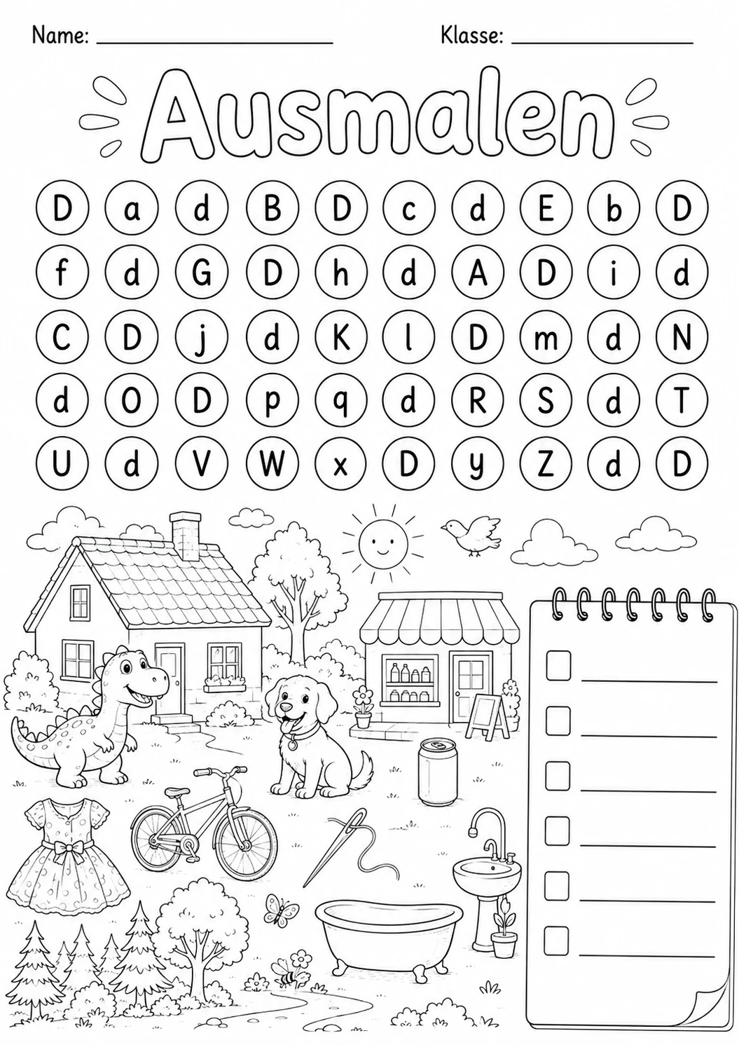 German Letter D Phonics Worksheets Pack