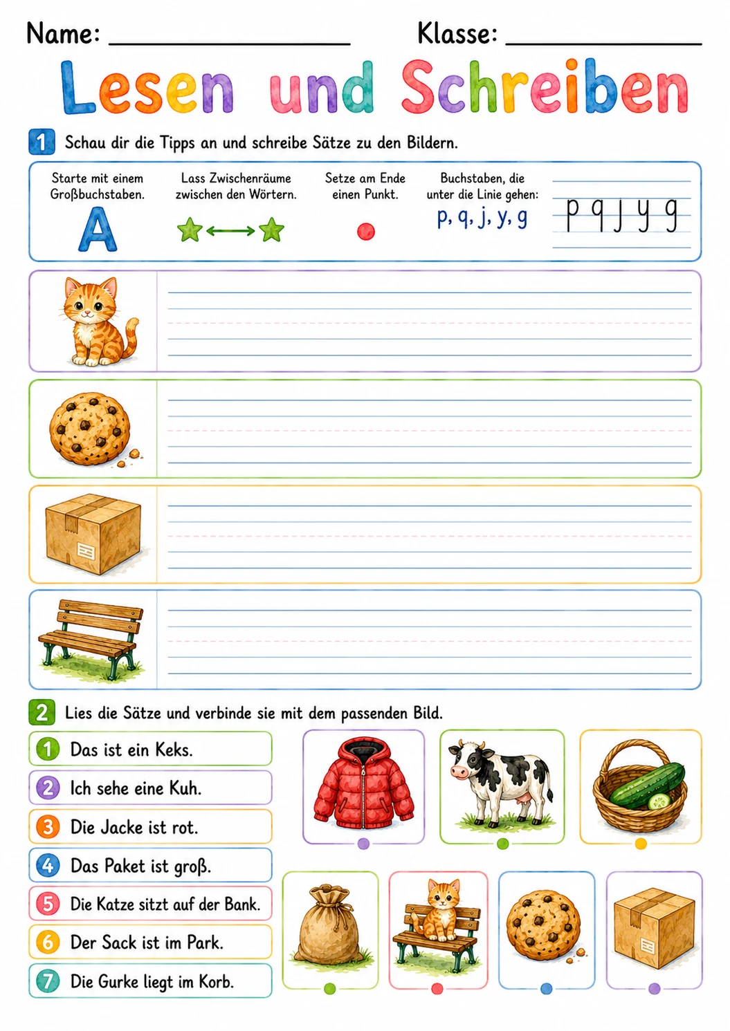 German Letter K Phonics Worksheets Pack