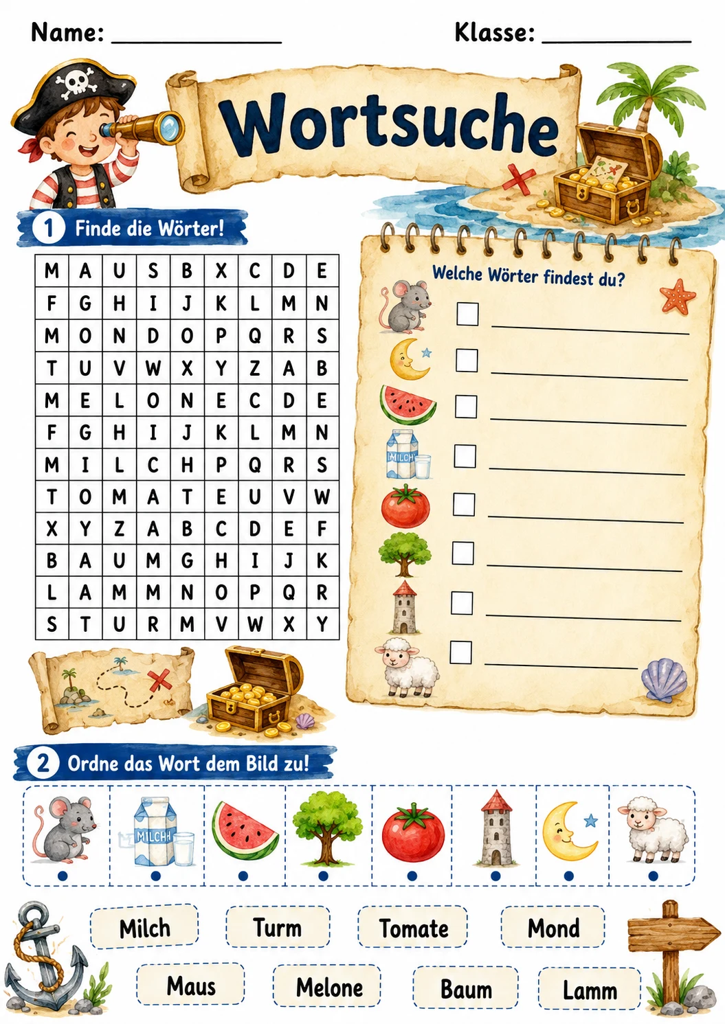 German Letter M Phonics Worksheets Pack